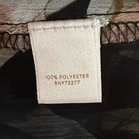 Lauren Conrad Women's Black Sheer 3/4 Sleeve Blouse Size Large - Picture 9 of 10